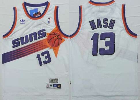 Phoenix Suns #13 Steve Nash White Hardwood Classics Soul Swingman Throwback Jersey