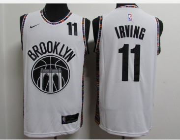 Nets 11 Kyrie Irving White 2020-2021 City Edition Nike Swingman Jersey