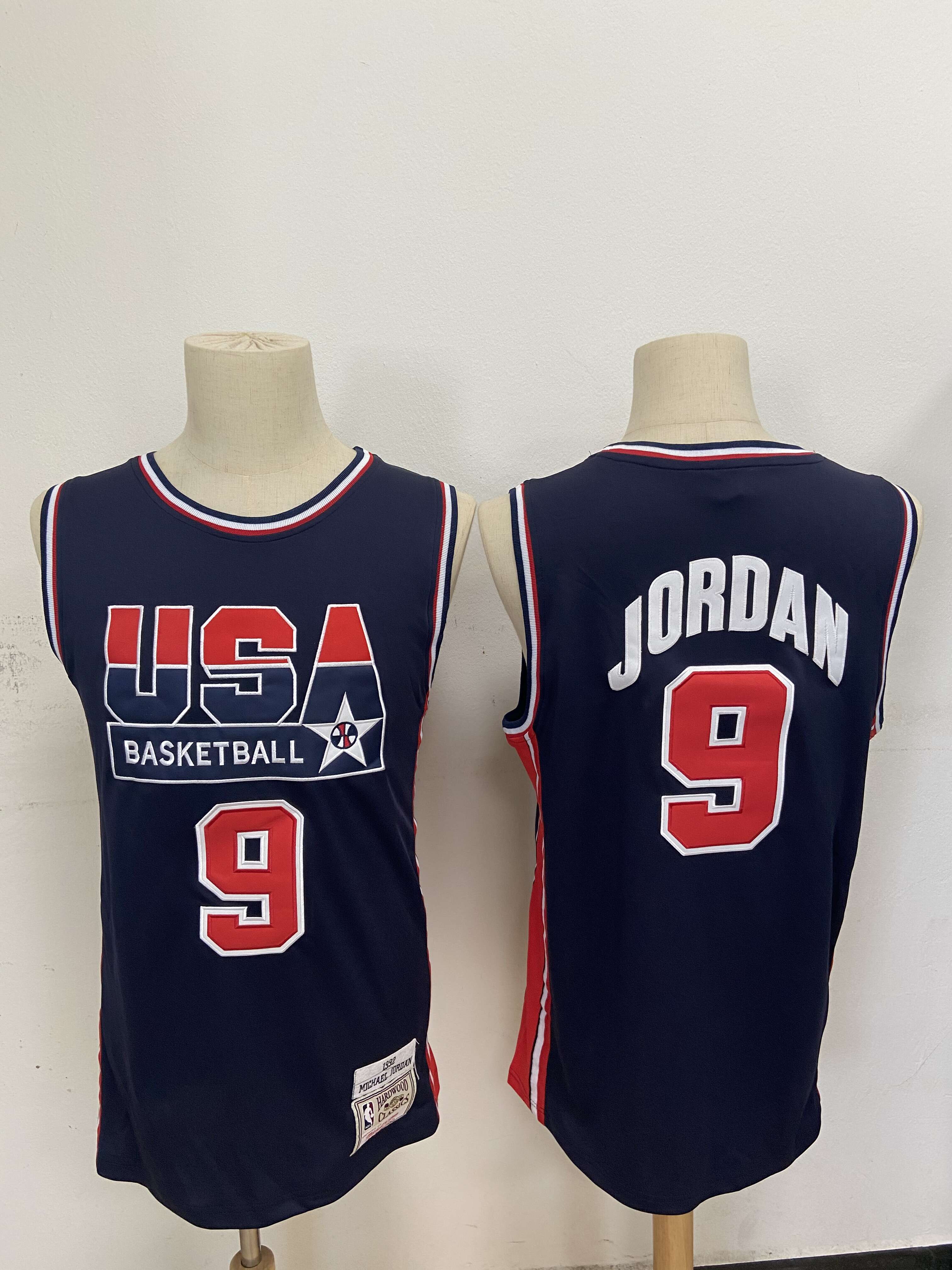 1992 Olympics Team USA #9 Michael Jordan Navy Blue Swingman Jersey