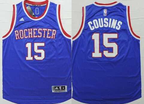 Sacramento Kings #15 DeMarcus Cousins Revolution 30 Swingman 2014 New Blue Jersey