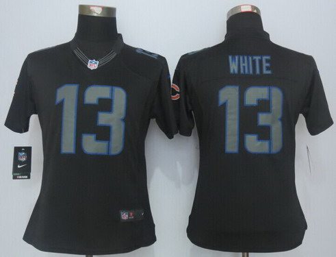 Women's Chicago Bears #13 Kevin White Nike Black Impact Limited Jersey