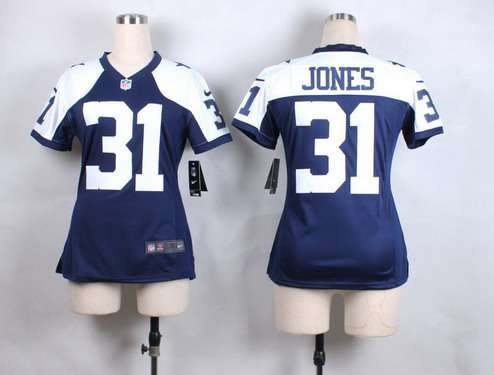 Women's Dallas Cowboys #31 Byron Jones Nike Blue Thanksgiving Game Jersey