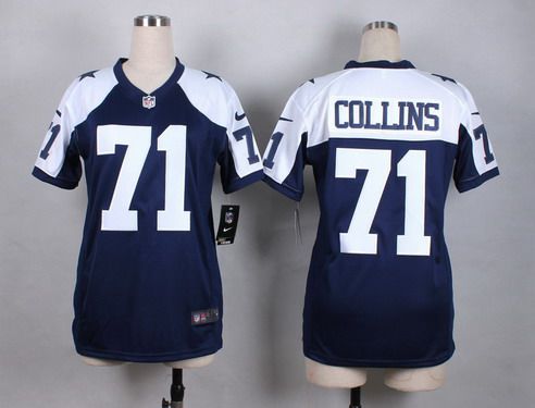 Women's Dallas Cowboys #71 La'el Collins Nike Blue Thanksgiving Game Jersey