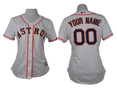 Women's Houston Astros Customized White Jersey 