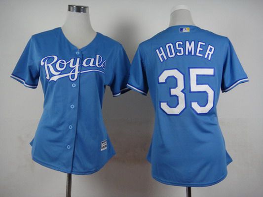 Women's Kansas City Royals #35 Eric Hosmer Light Blue Jersey