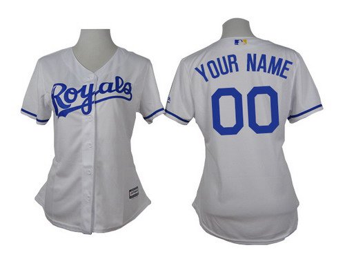 Women's Kansas City Royals Customized White Jersey