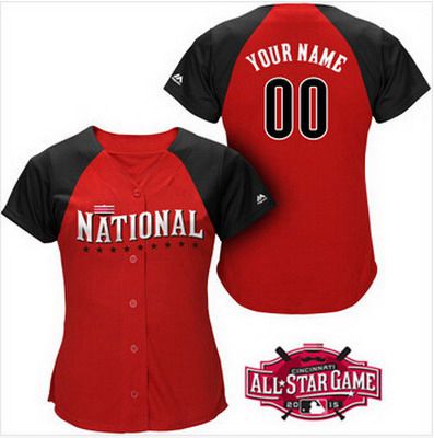 Women's National League Customized 2015 MLB All-Star Red Jersey