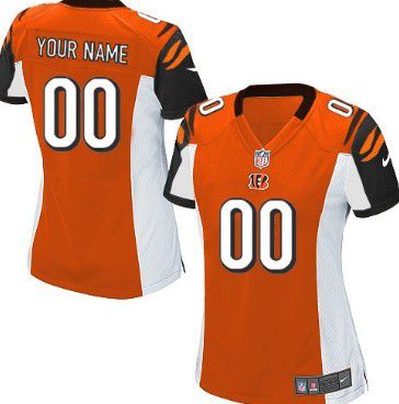 Women's Nike Cincinnati Bengals Customized Orange Game Jersey