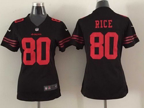 Women's San Francisco 49ers #80 Jerry Rice 2015 Nike Black Game Jersey