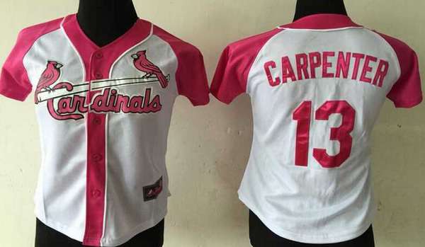 Women's St. Louis Cardinals #13 Matt Carpenter White Fashion Womens By Majestic Athletic Jersey