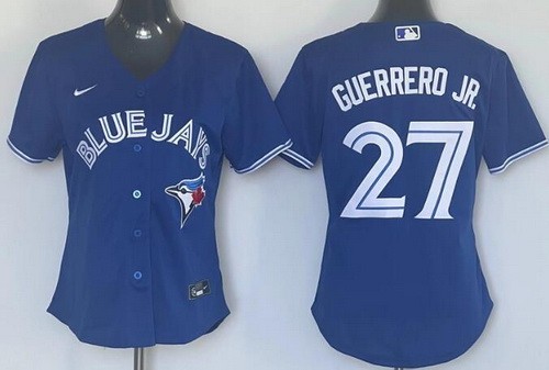 Women's Toronto Blue Jays #27 Vladimir Guerrero Jr Royal Cool Base Jersey