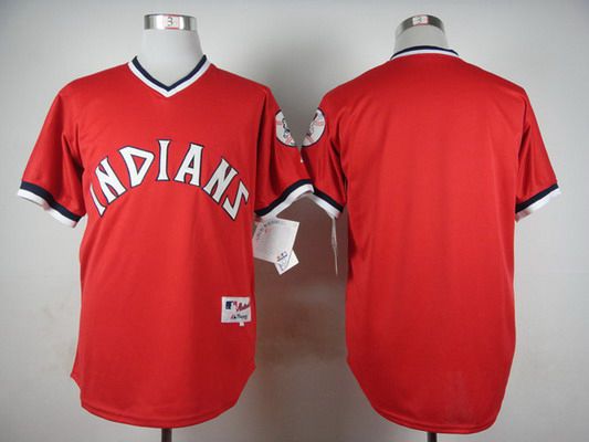 Youth Cleveland Indians Customized 1974 Turn Back The Clock Red Jersey