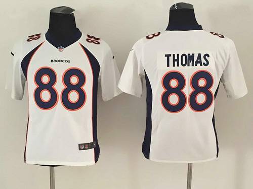 Youth Denver Broncos #88 Demaryius Thomas 2013 Nike White Game Kids Jersey