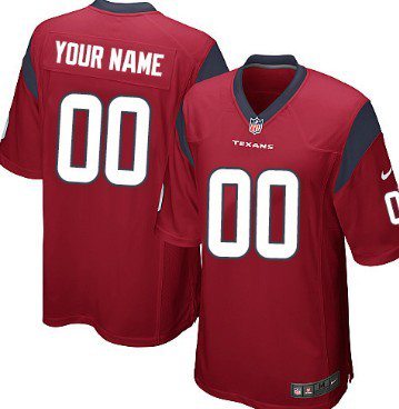 Youth Nike Houston Texans Customized Red Game Jersey