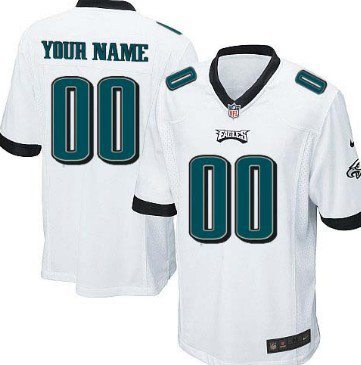 Youth Nike Philadelphia Eagles Customized White Game Jersey