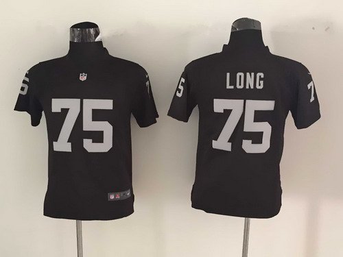 Youth Oakland Raiders #75 Howie Long Nike Black Game Jersey