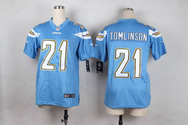 Youth San Diego Chargers #21 LaDainian Tomlinson 2013 Nike Light Blue Game Jersey