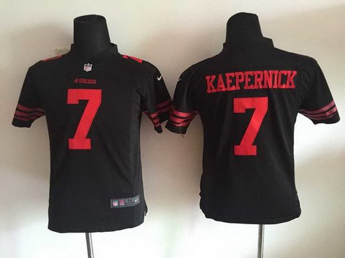 Youth San Francisco 49ers #7 Colin Kaepernick 2015 Nike Black Game Jersey