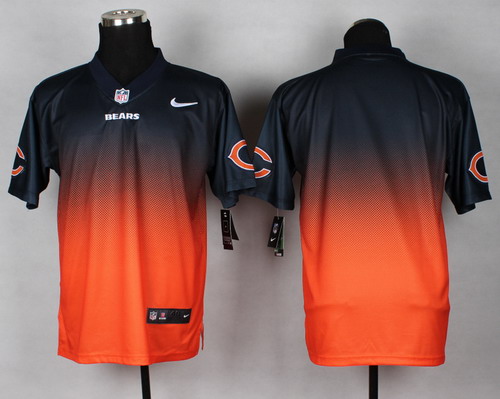 Nike Chicago Bears Blank Navy/Orange Fadeaway Elite Jersey