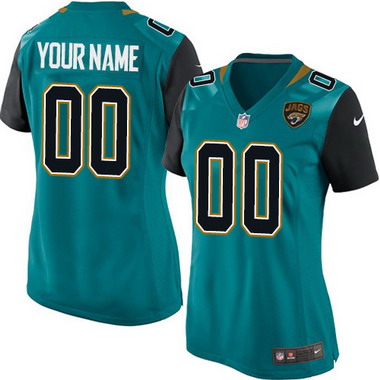 Women's Nike Jacksonville Jaguars Customized 2013 Green Limited Jersey