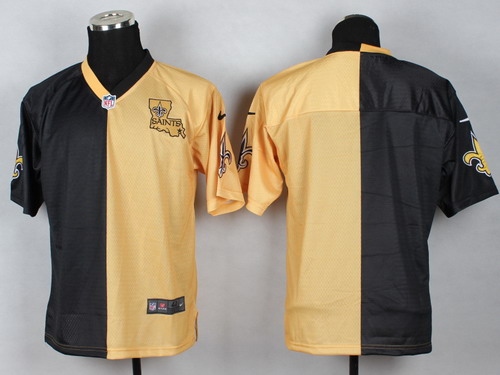 Nike New Orleans Saints Blank Black/Gold Two Tone Elite Jersey