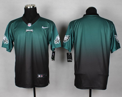 Nike Philadelphia Eagles Blank Dark Green/Black Fadeaway Elite Jersey