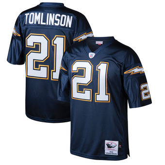 San Diego Chargers #21 LaDainian Tomlinson Dark Blue Throwback Jersey